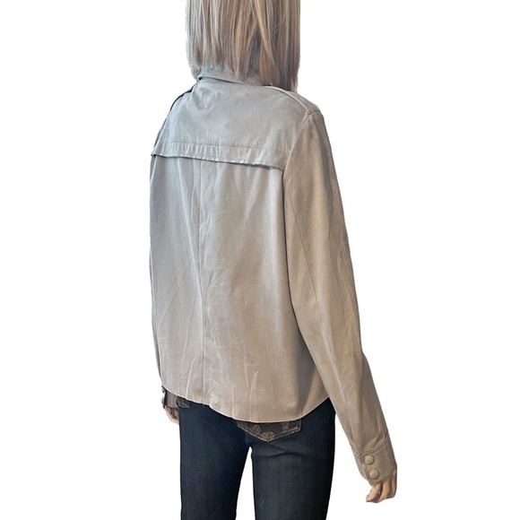 Kut from the Kloth Trech Swing Pea Jacket Coat Faux Vegan Suede Double Breasted - Picture 9 of 16